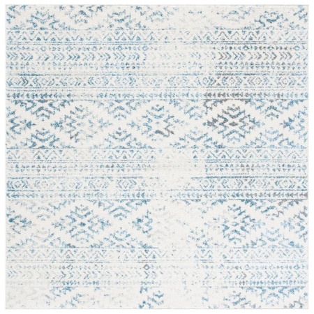 Safavieh 5 x 5 i ft. Tulum Contemporary Square Area Rug Ivory & Turquoise TUL272E-5SQ